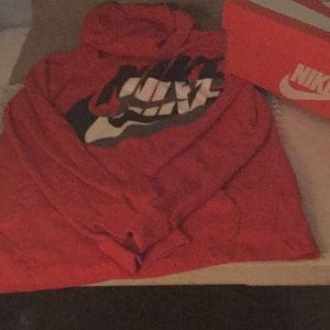 Red Nike hoodie